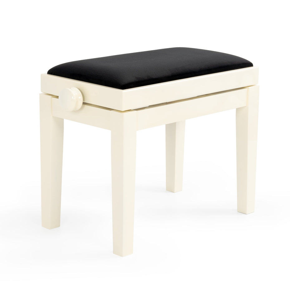 125E-IVG-BK - CGM 125E height adjustable piano stool - Ivory gloss, black top Default title