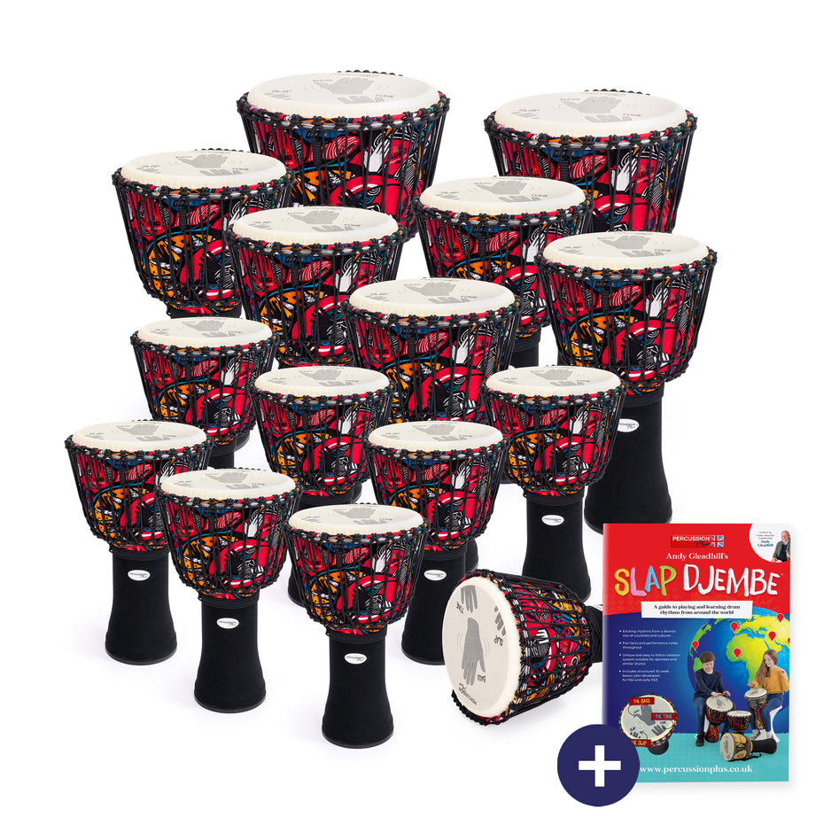 PP665-15PK - Percussion Plus Slap Djembe 15 pack - rope tuned Default title