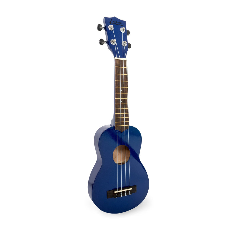 MYSCHOOLUKE-SDB - My School Ukulele slim body soprano uke Dark blue