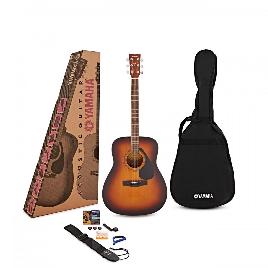 F310PIITBS - Yamaha F310II 4/4 dreadnought acoustic guitar pack in gloss Tobacco brown sunburst