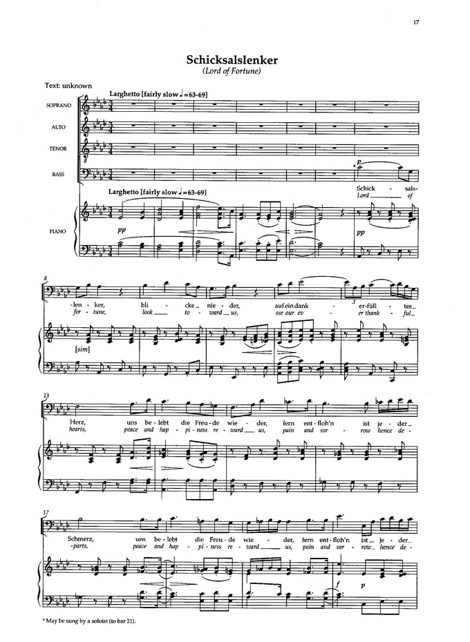 F51250X - Four Partsongs - SATB and piano Default title