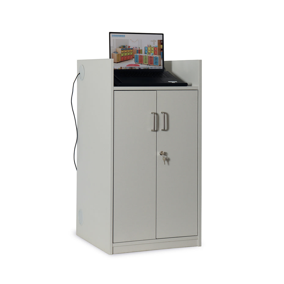 GRYLECTERN - Monarch classic lectern with lockable storage Grey