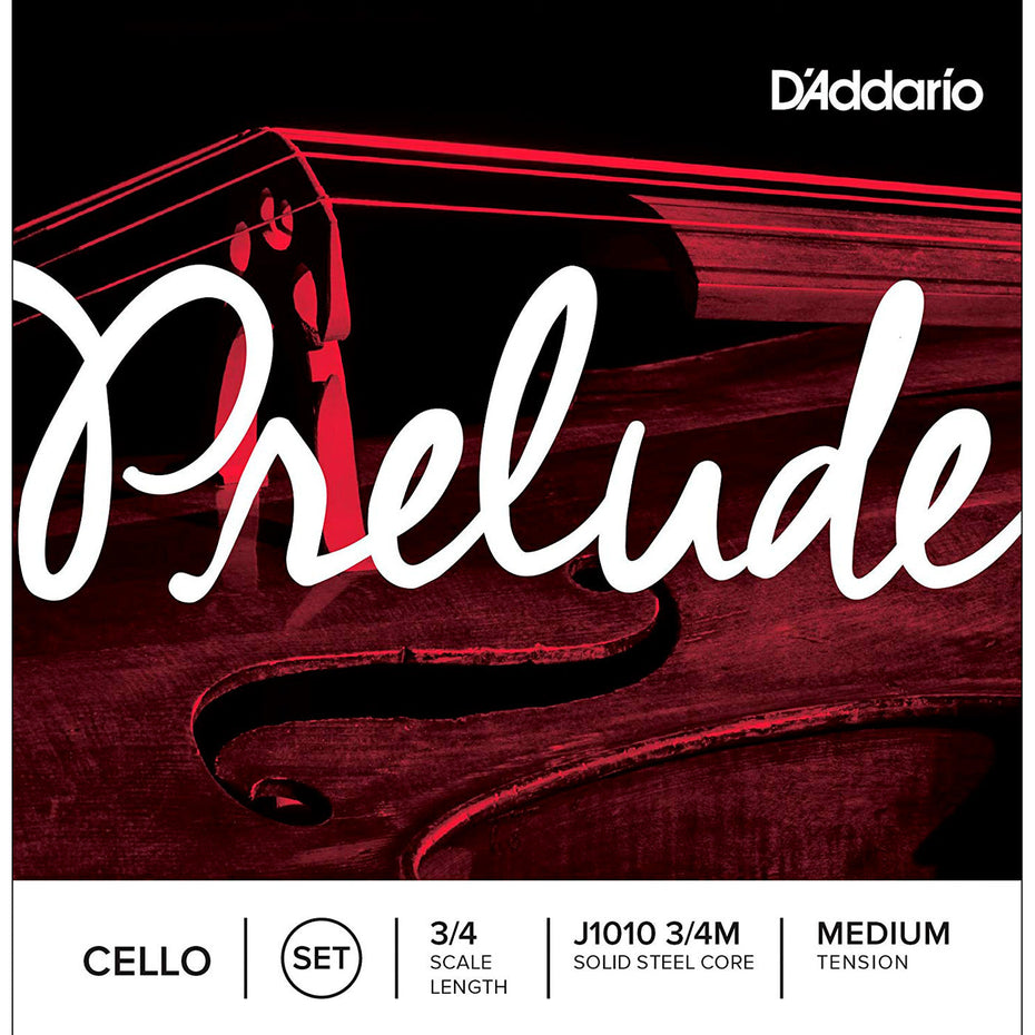 J1010M-34 - D'Addario Prelude cello string set 3/4 size