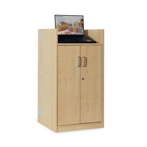 MAPLELECTERN - Monarch classic lectern with lockable storage Maple