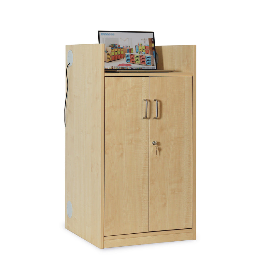 MAPLELECTERN - Monarch classic lectern with lockable storage Maple