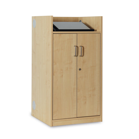 MAPLELECTERN - Monarch classic lectern with lockable storage Maple