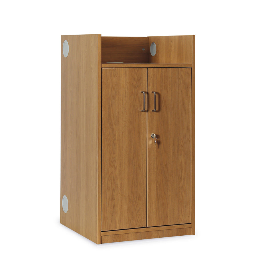 OAKLECTERN - Monarch classic lectern with lockable storage Oak