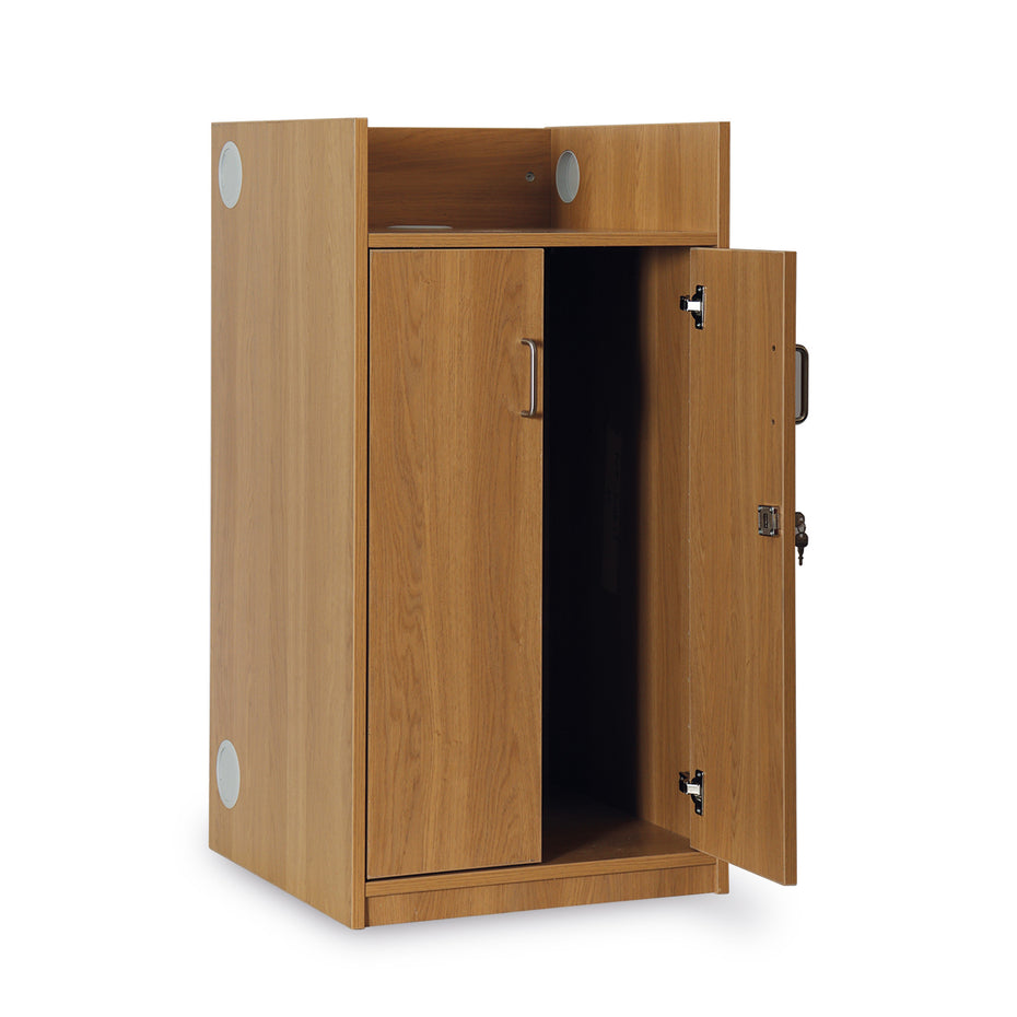 OAKLECTERN - Monarch classic lectern with lockable storage Oak