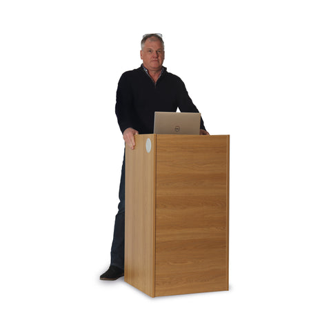 OAKLECTERN - Monarch classic lectern with lockable storage Oak