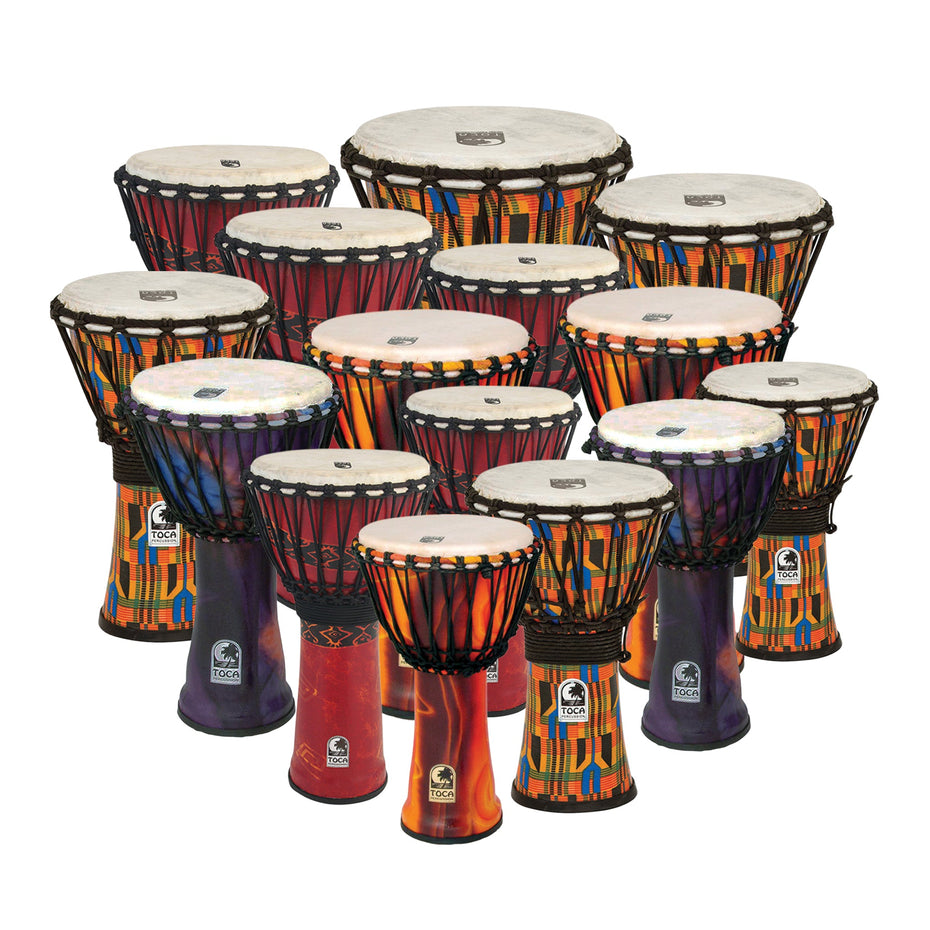 SFDJ-15PK - Toca Freestyle djembe 15 player pack - rope tuned Default title