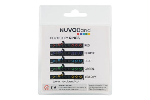 NB300KRB,NB300KRG,NB300KRP,NB300KRR,NB300KRY - NUVOBand Flute Coloured Key Rings Yellow