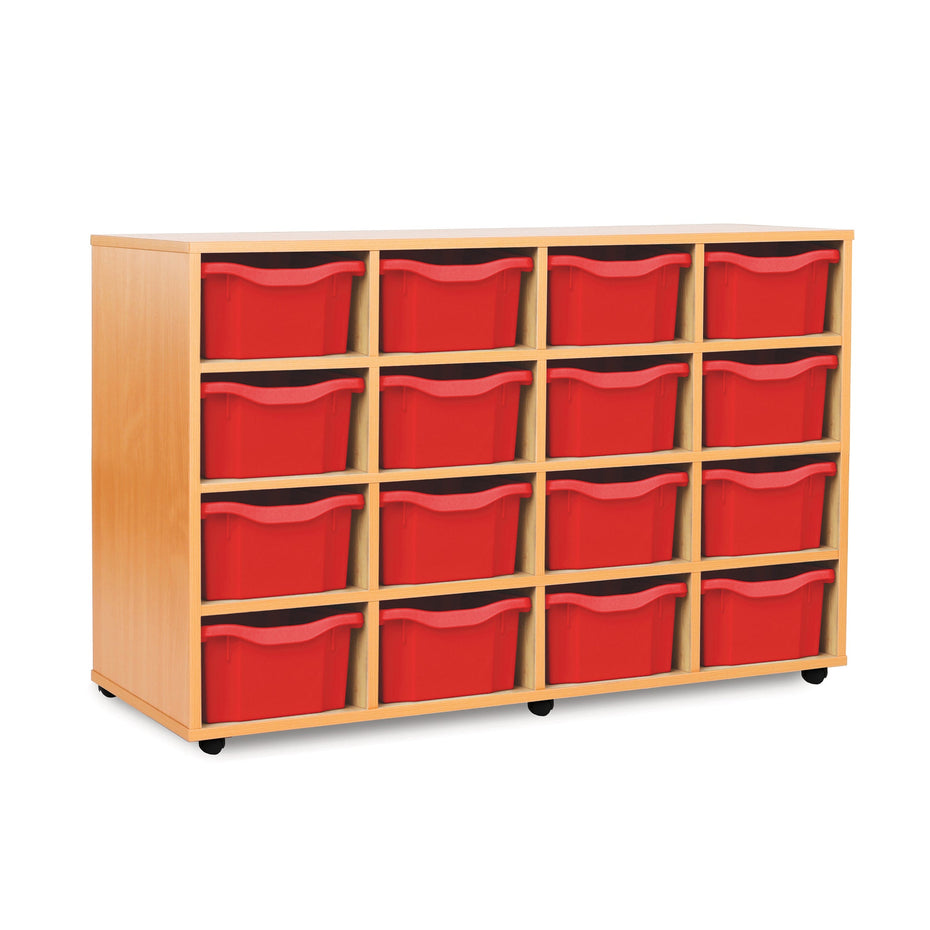 MEQ4016NL-RD - Monarch 16 double tray storage unit (4 x 4) Red