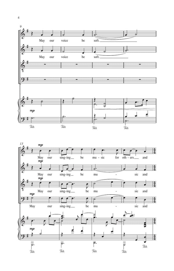 HL00354707 - Whitacre Sing Gently - SATB with piano Default title