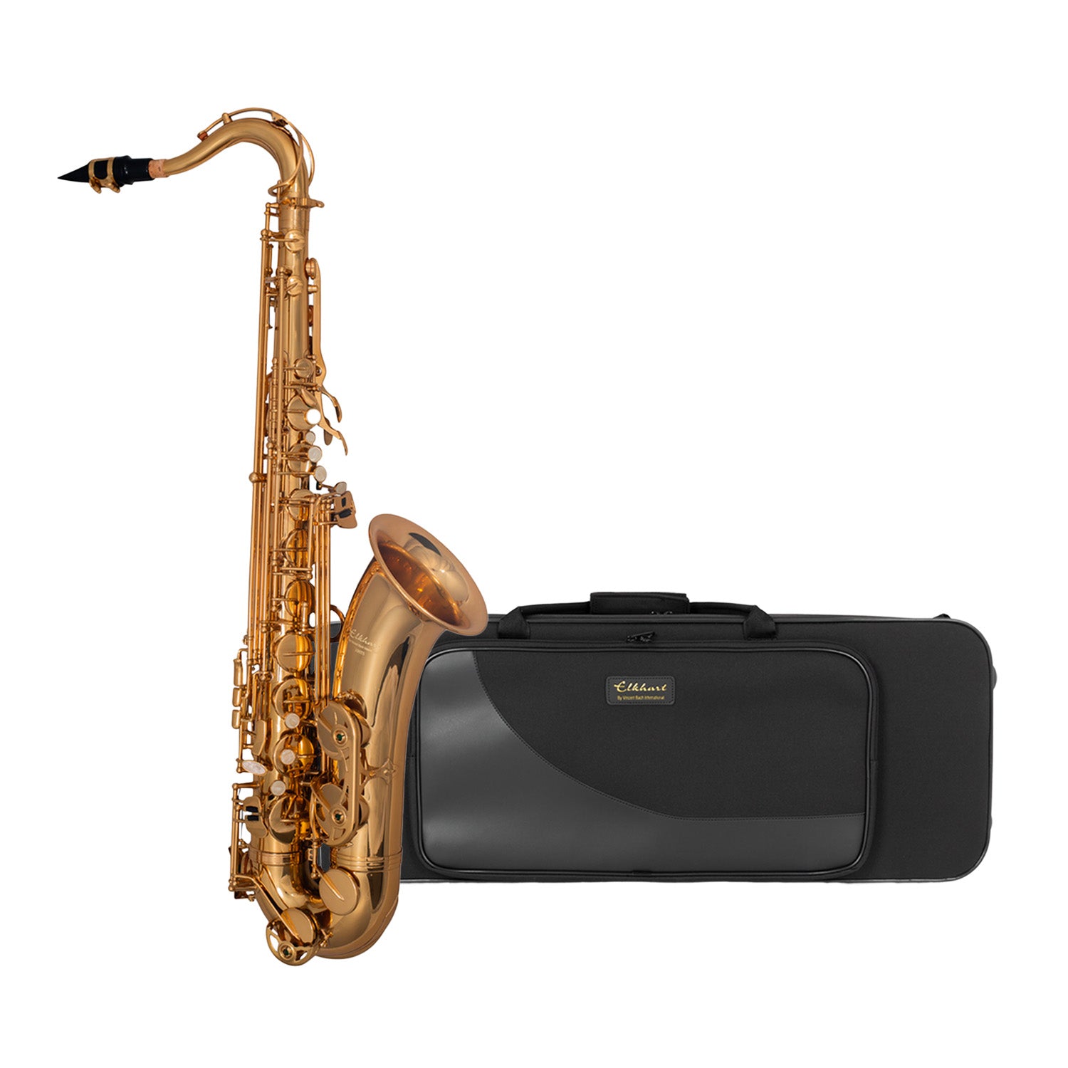 Elkhart 100TS student Bb tenor saxophone outfit