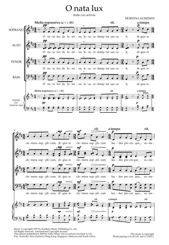 F52415X - Lauridsen O Nata Lux - SATB Default title