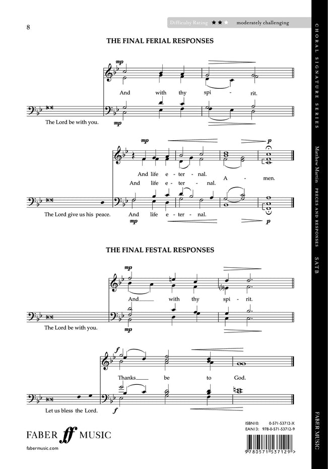 F53712X - Martin Preces and Responses SATB Default title