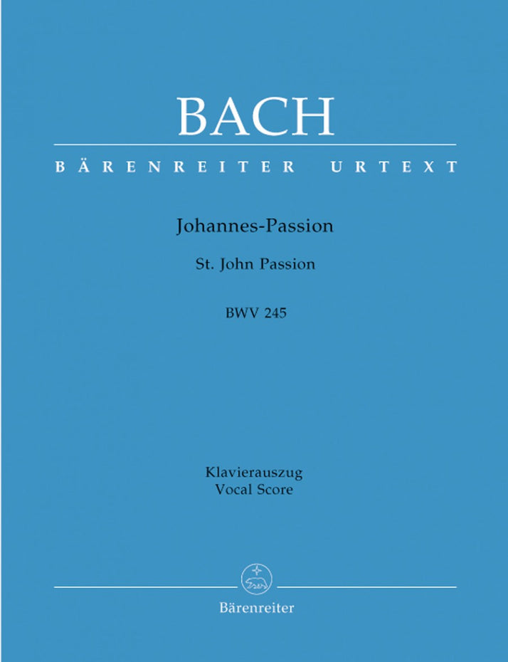 BA5037-90 - Bach St John Passion BWV 245 (Vocal Score) Default title