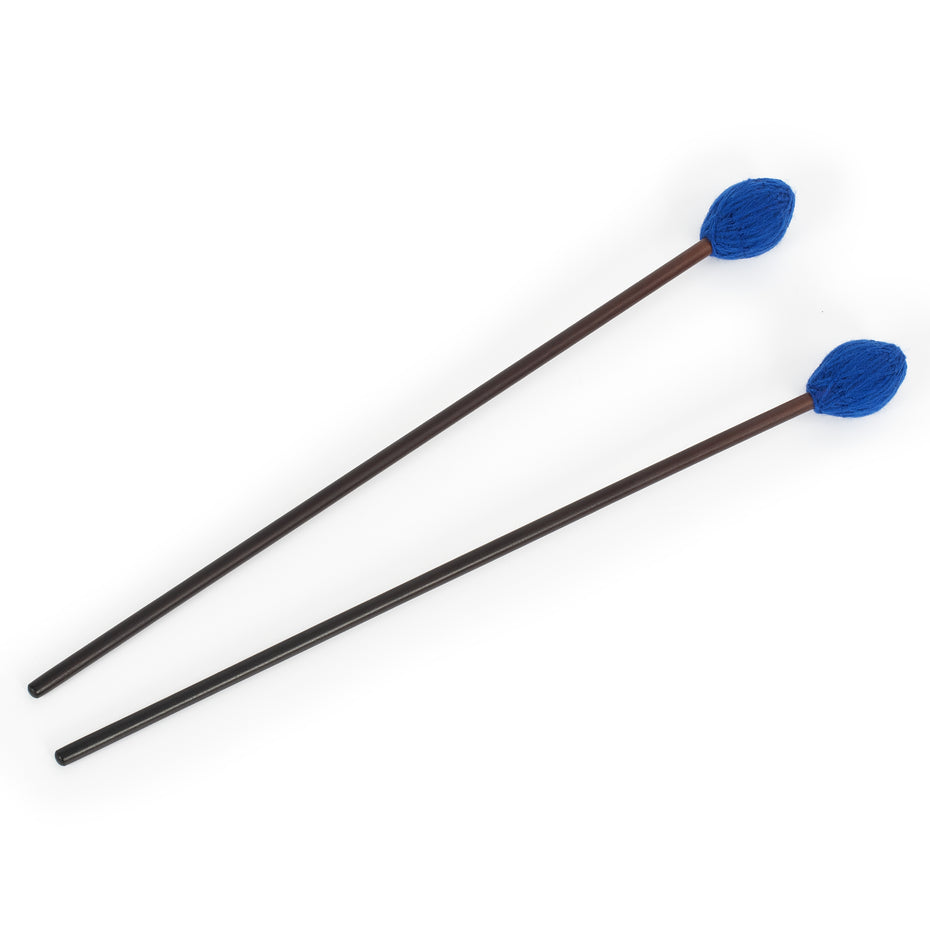 MM2 - Percussion Workshop Vibraphone / marimba beaters pair 3.3cm blue wool head – medium