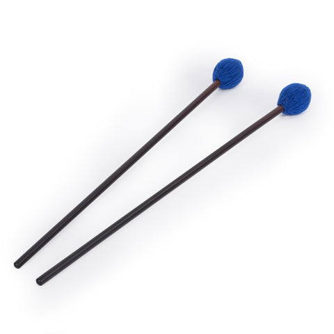 MM2 - Percussion Workshop Vibraphone / marimba beaters pair 3.3cm blue wool head – medium