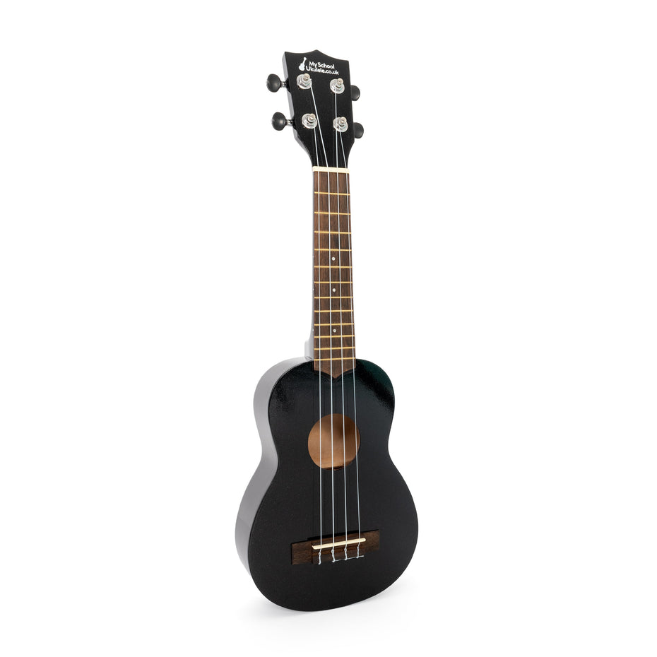 MYSCHOOLUKE-BK12 - My School Ukulele soprano ukes carton of 12 Black