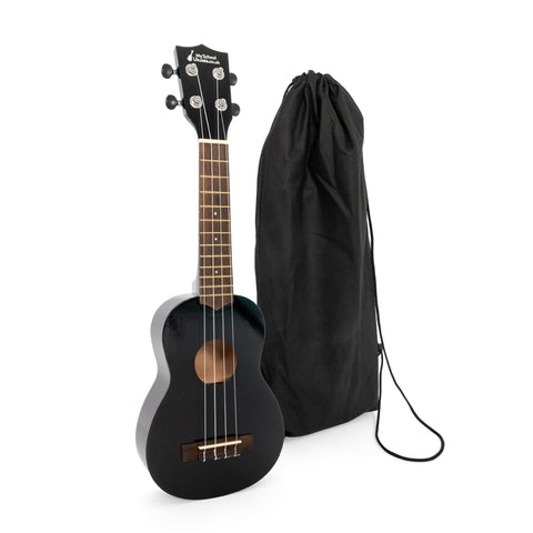 MYSCHOOLUKE-BK12 - My School Ukulele soprano ukes carton of 12 Black