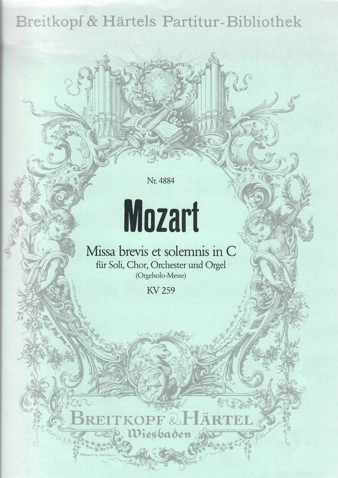 PB4884 - Missa brevis in C major K. 259 (Organ Solo Mass) - Full score only Default title