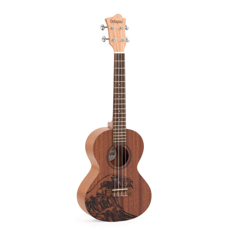 UK230TW - Octopus Rosette tenor ukulele - wave motif Default title