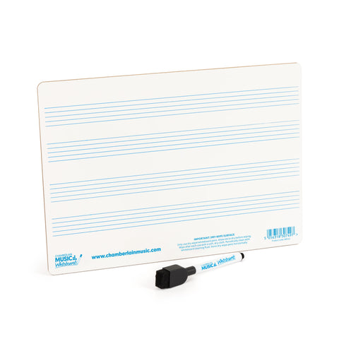 WB125 - A4 mini dry-wipe music whiteboard with 4 pre-printed staves Default title