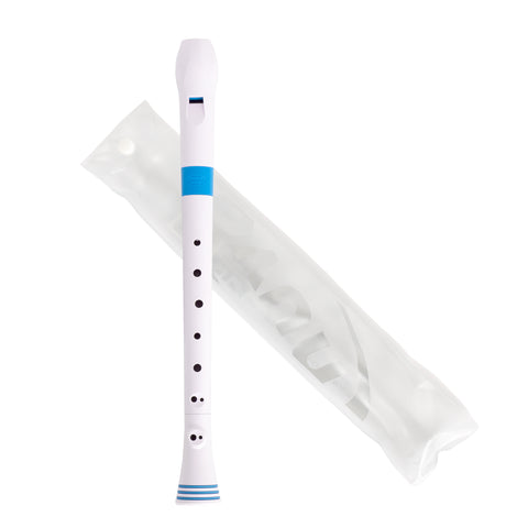 N310RDBL - Nuvo N310 descant recorder White with blue trim