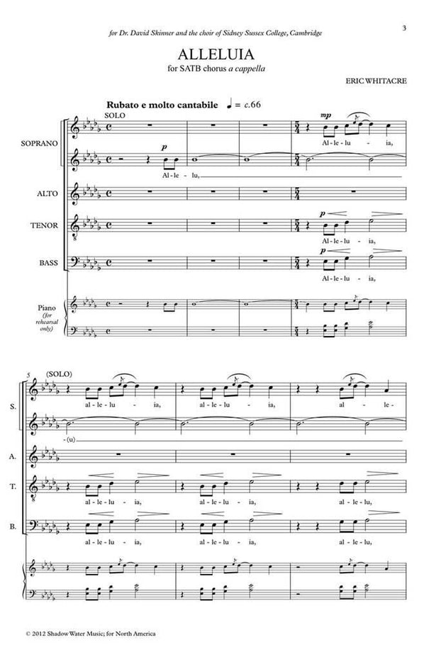 HL08754807 - Whitacre Alleluia SATB A Cappella Default title