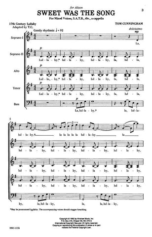 HMC1226 - Cunningham - Sweet Was The Song - SATB (div.) Default title