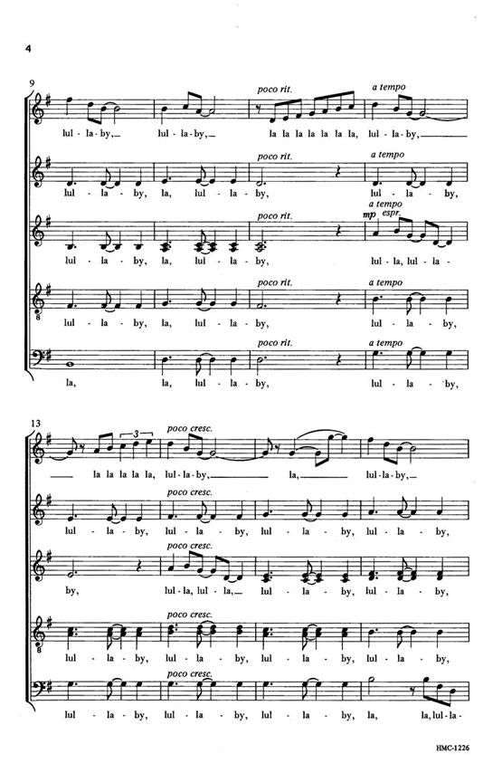 HMC1226 - Cunningham - Sweet Was The Song - SATB (div.) Default title