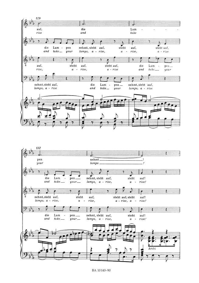 BA10140-90 - Bach Cantata 'Wachet auf, ruft uns die Stimme' BWV 140 Vocal Score Default title